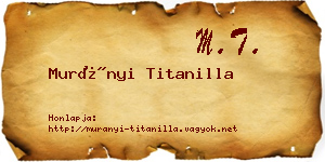 Murányi Titanilla névjegykártya